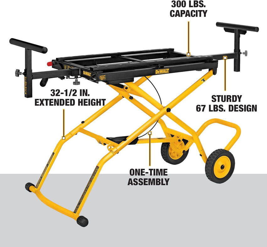 DEWALT Miter Saw Stand With Wheels (DWX726). Yellow