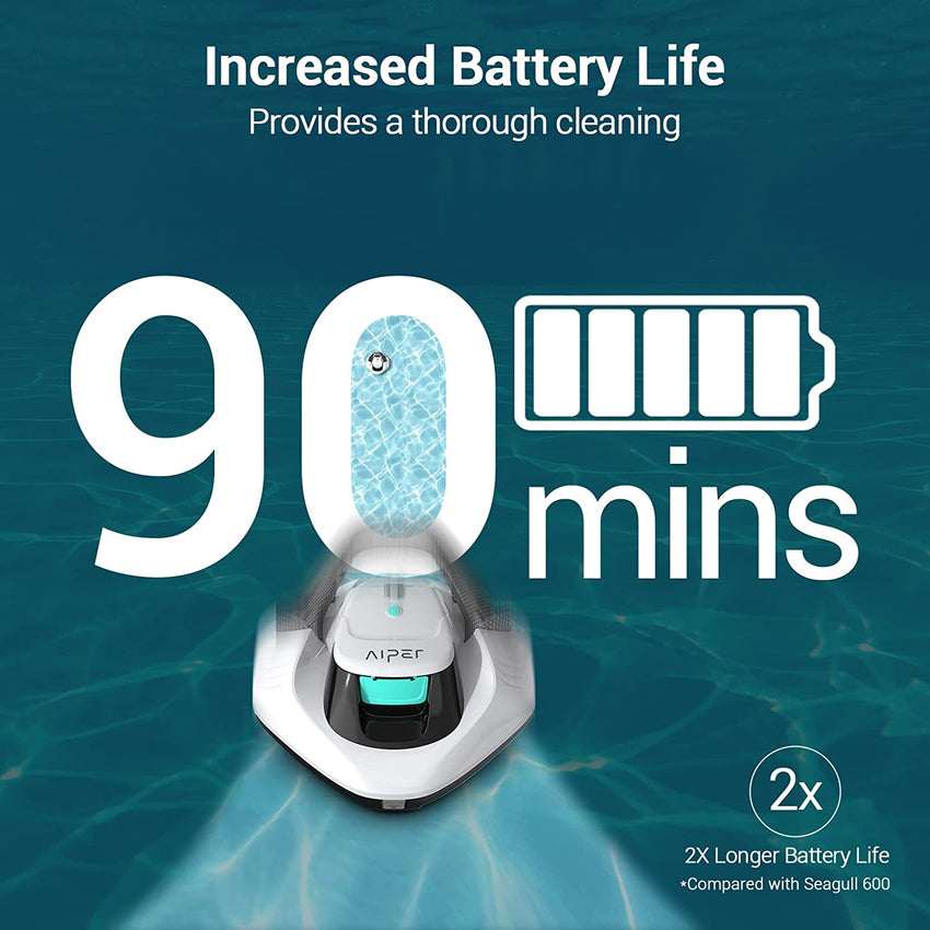 Cordless Robotic Pool Cleaner. Pool Vacuum with Dual-Drive Motors