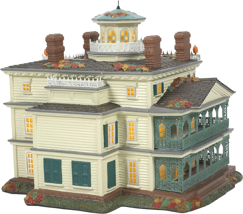 Department 56 Snow Village Halloween Disneyland Haunted Mansion Lit Building. 9.1 Inch. Multicolor