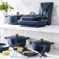 20-piece Signature Cast Iron Cookware Set.10.25′′ Skillet.1.75-quart Saucepan with Lid