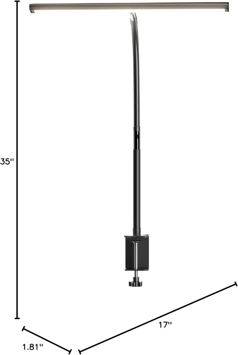 Eye-Caring Desk Light with Stepless Dimming Adjustable Flexible Gooseneck