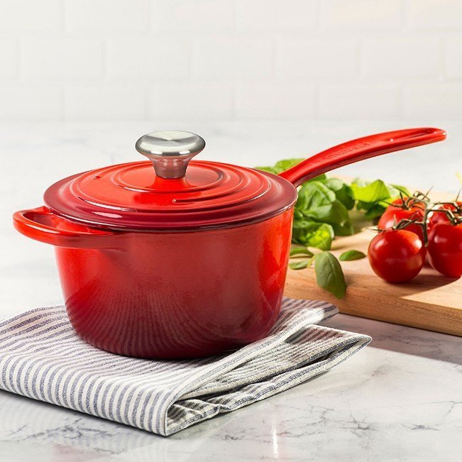 20-piece Signature Cast Iron Cookware Set.10.25′′ Skillet.1.75-quart Saucepan with Lid