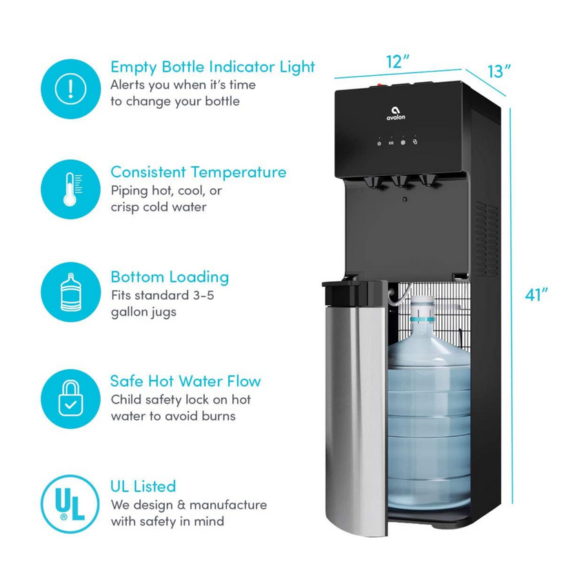 Avalon Bottom Loading Water Cooler Water Dispenser With BioGuard. 3 Temperature Settings