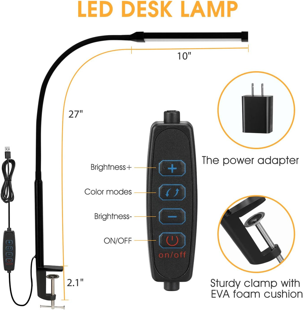 LED Desk Lamp with Clamp