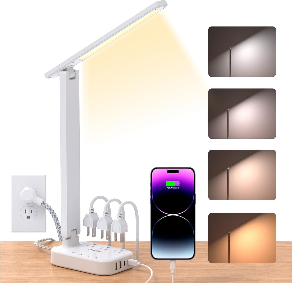 One Beat Small LED Desk Lamp Power Strip