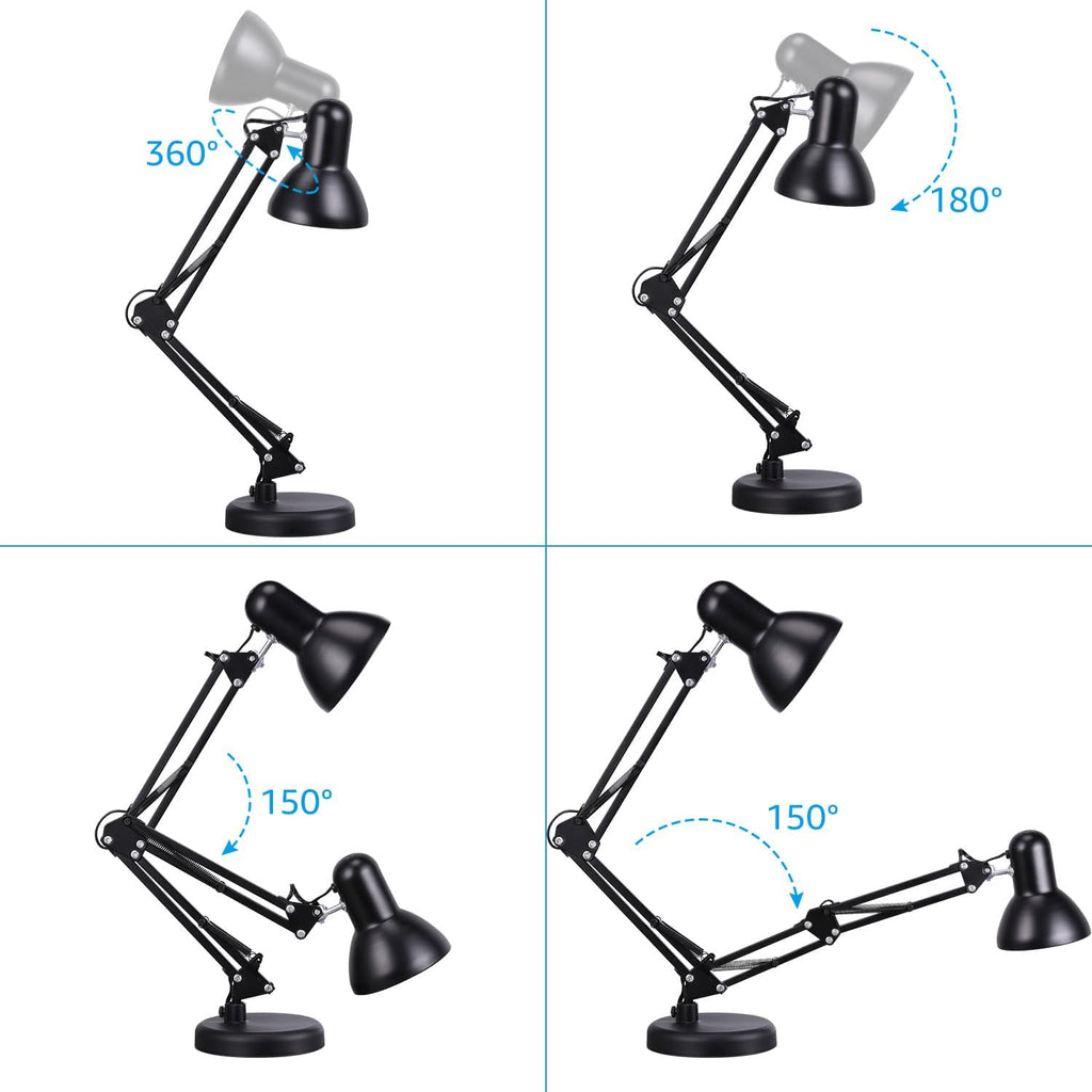 Metal Desk Lamp with Clamp