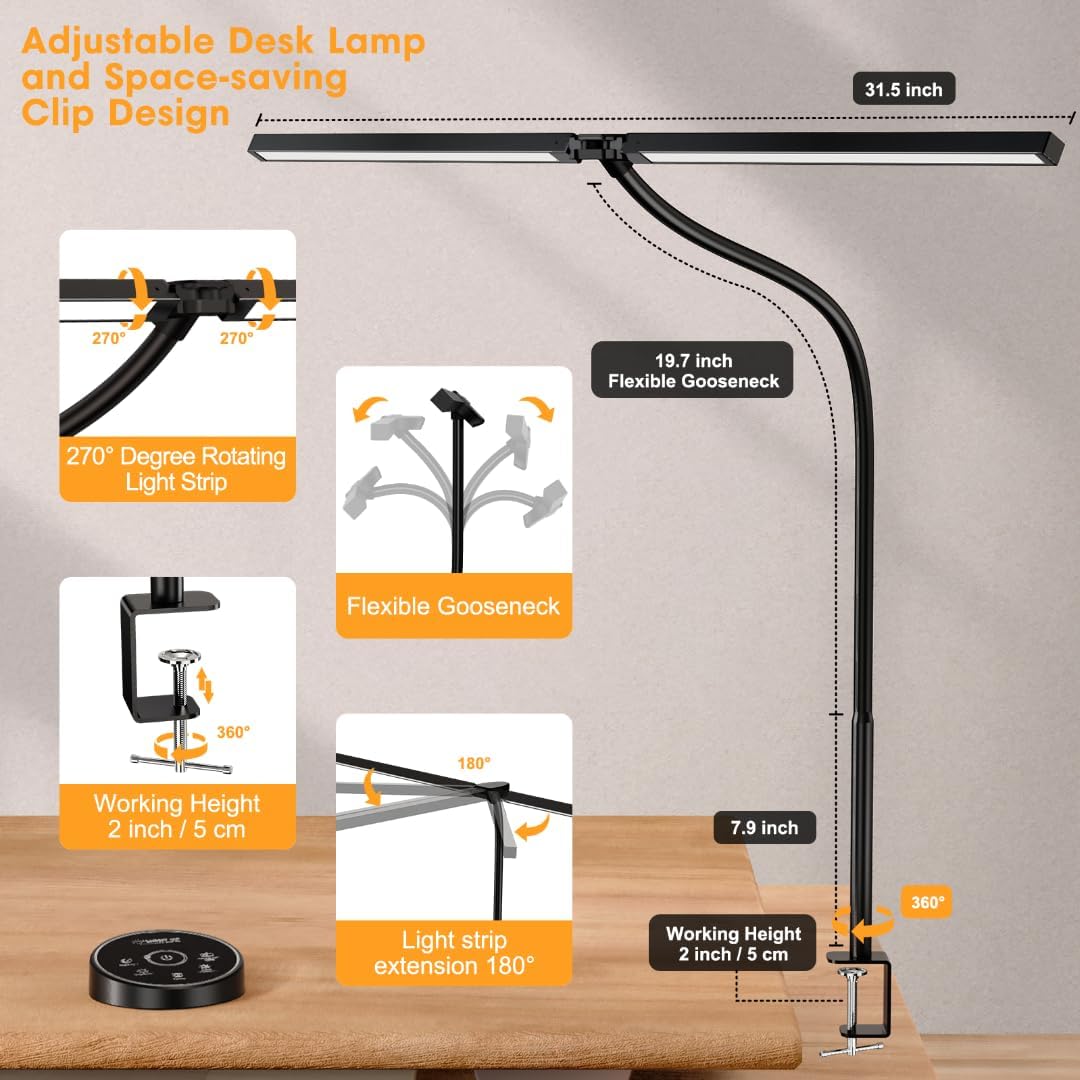 Led Desk Lamp for Office Home - Eye Caring Architect lamp