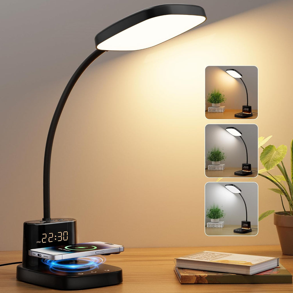 Wireless Charger Small Desk Lamp with Pen Holder