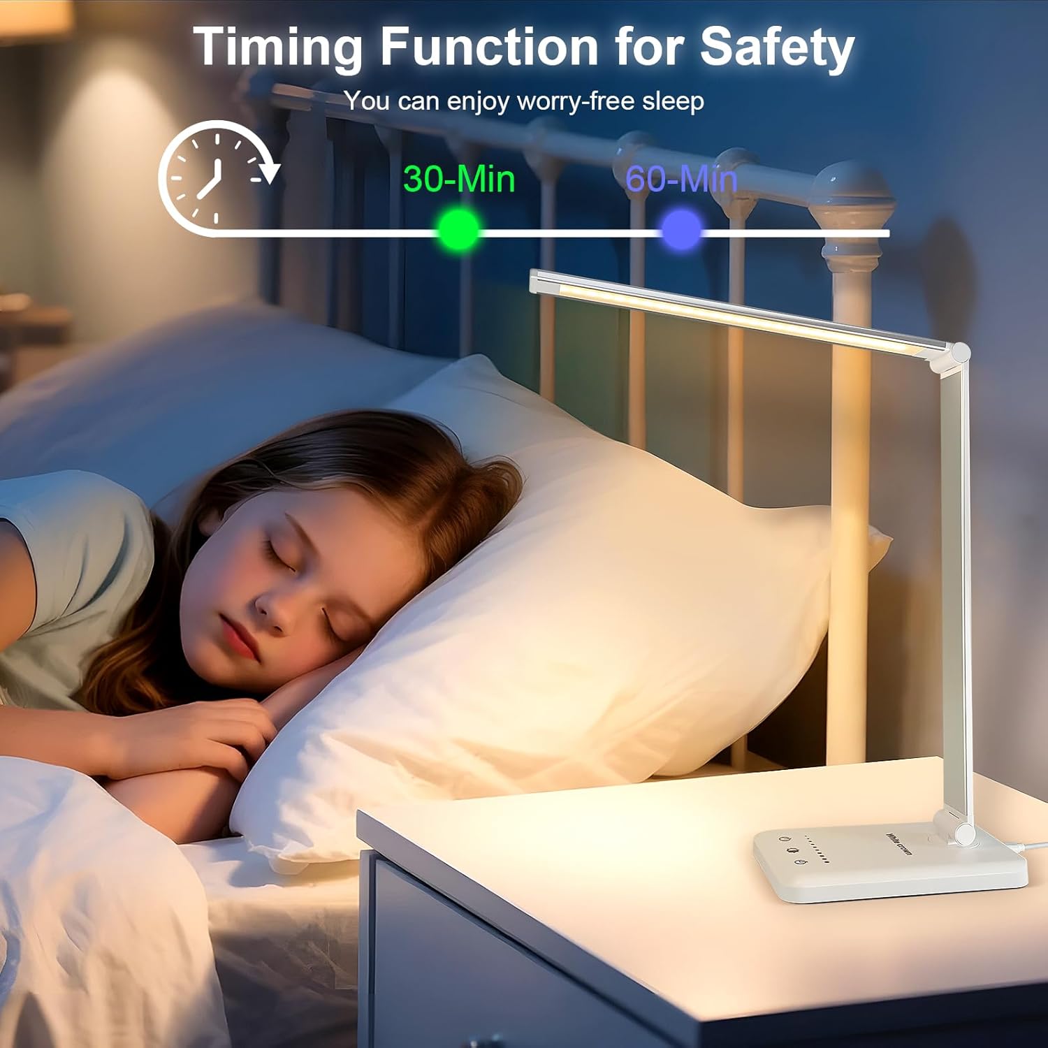 White LED Desk Lamp Dimmable Table Lamp