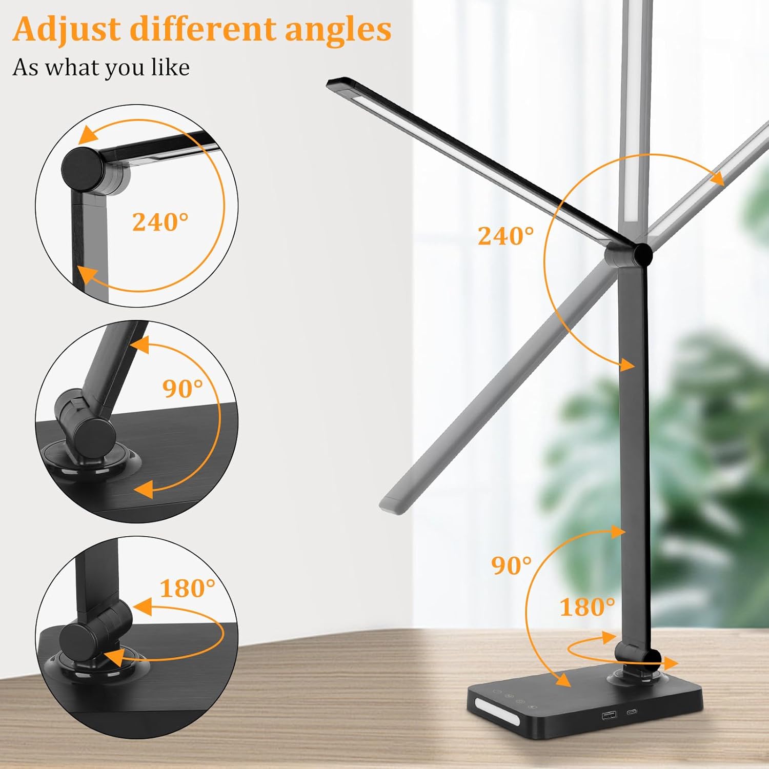 LED Desk Lamp with USB Port