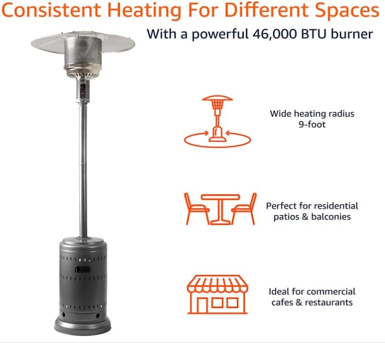 46.000 BTU Outdoor Propane Patio Heater