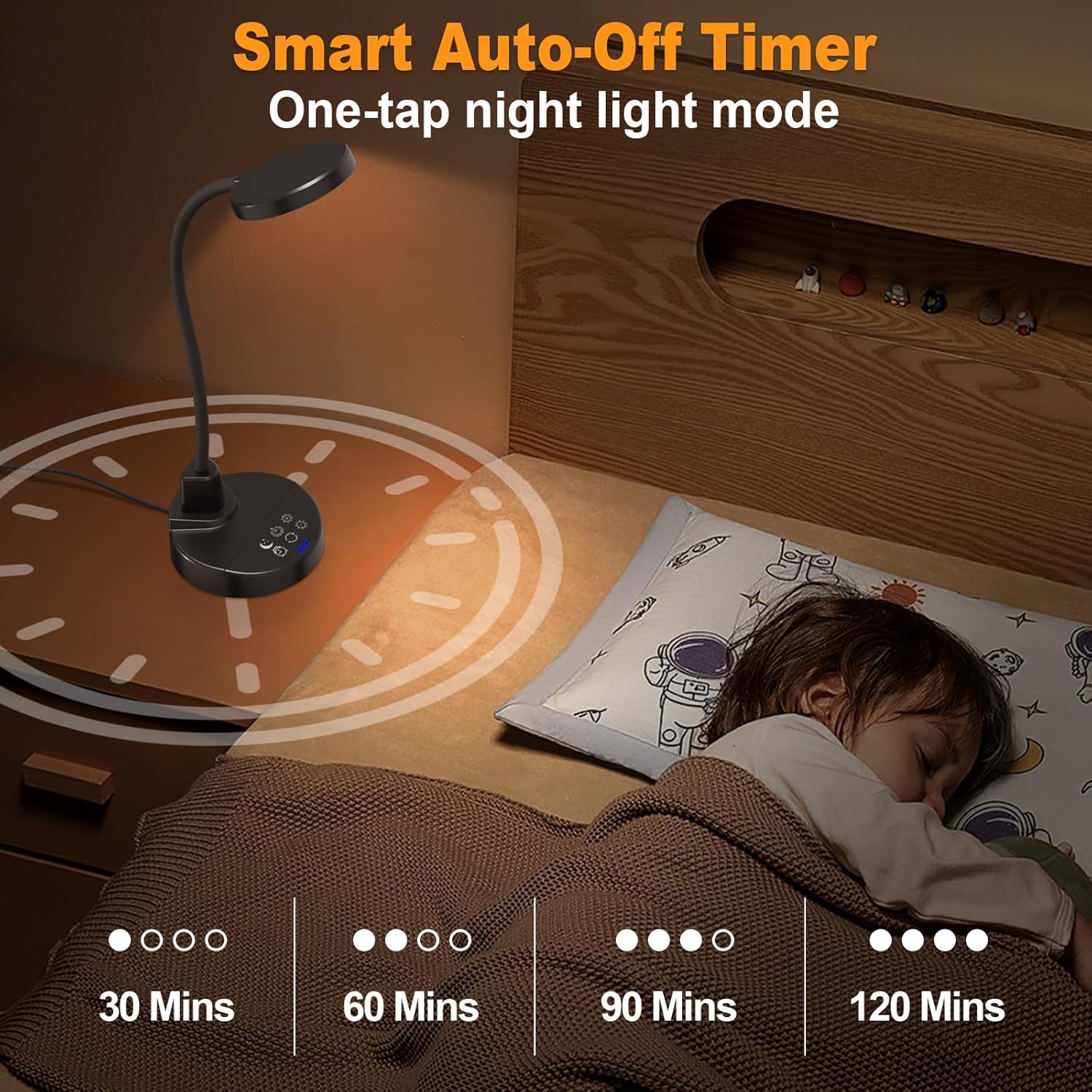 15W LED Desk Lamp with USB Charging Port