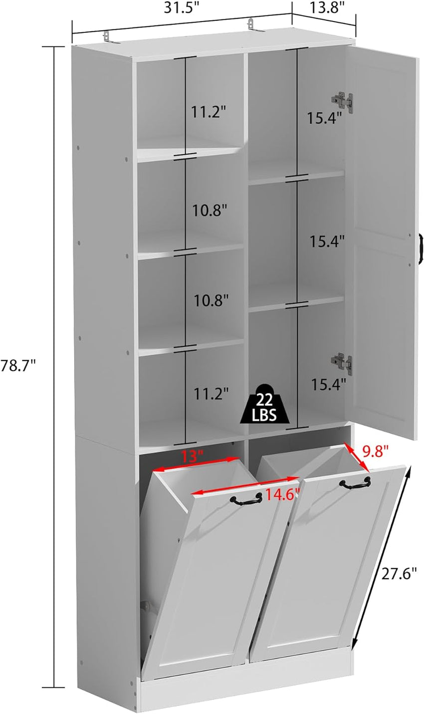 Storage cabinet with laundry basket. display cabinet