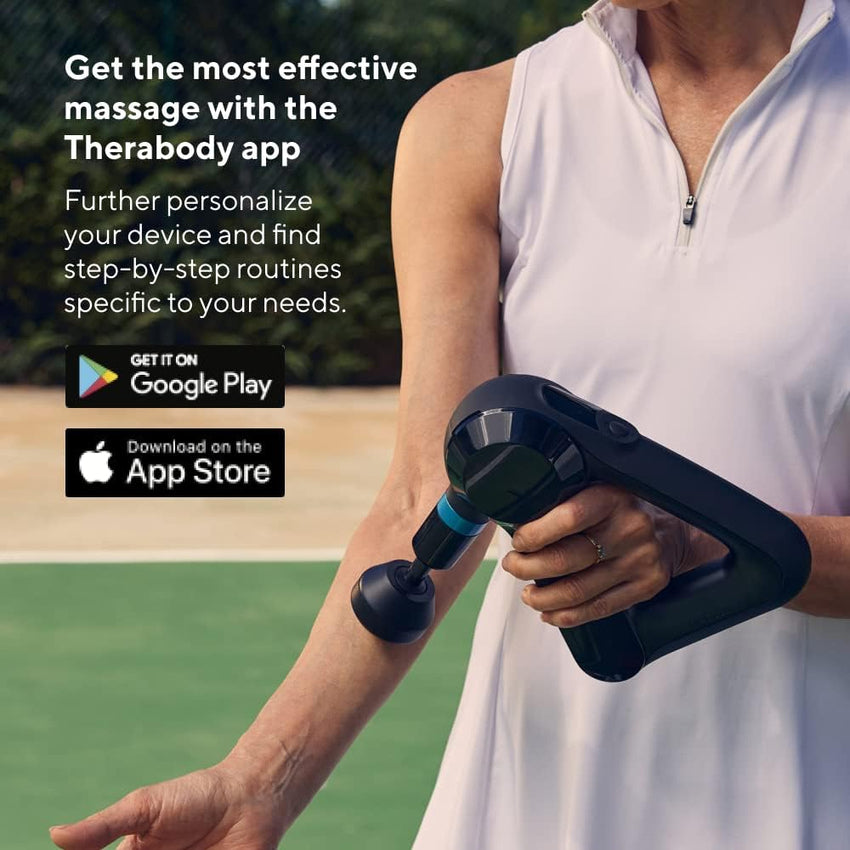 TheraGun Elite Ultra-Quiet Percussion Massage Gun for Deep Tissue Muscle Pain Relief. Handheld Electric Massager Perfect for Neck. Back. and Full Body Tension. Bluetooth and USB-C Charging. 5th Gen