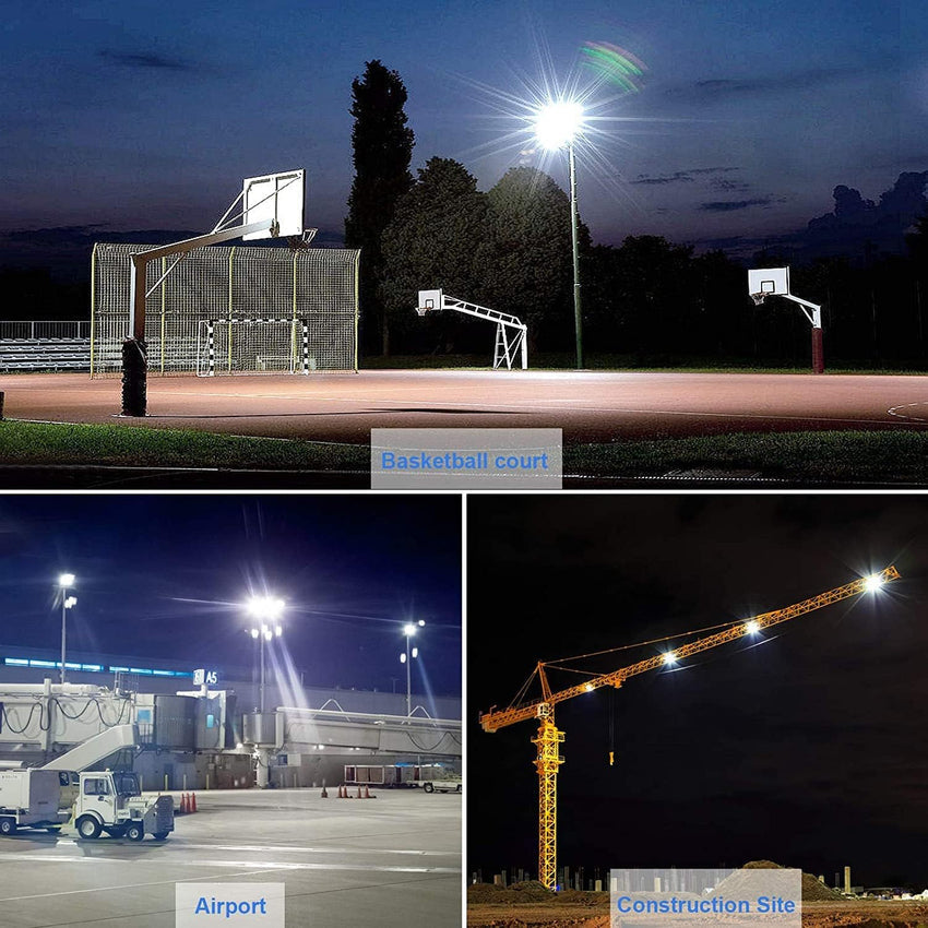 3 Pack 200W LED Flood Light.Super Bright Exterior Security Lights With Plug.IP66 Waterproof Outdoor Flood Light. 22800lm 5000K Daylight White Floodlight for Yard. Garden.Basketball Court. Arena