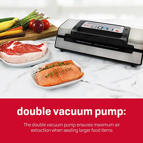 Nesco Deluxe Food VS-12 Vacuum Sealer. 130 Watts. Kit Bags & Viewing Lid